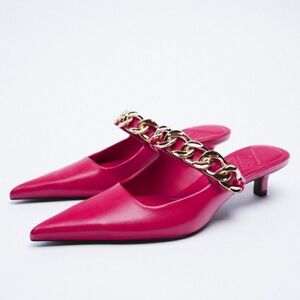 Zara fushia mules